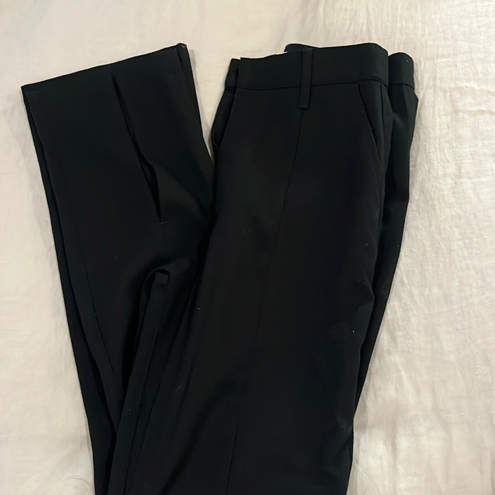 High waist split hem pants